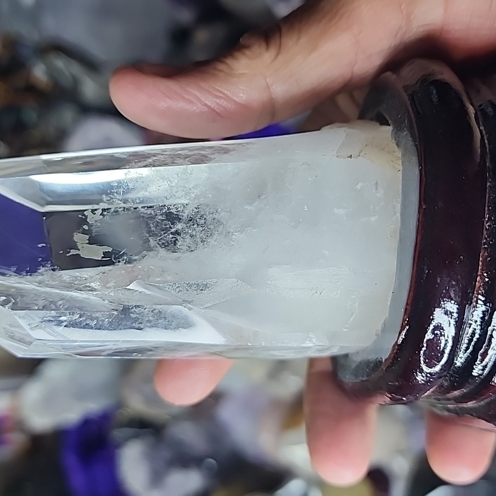 Beautiful Clear Quartz in Custom Stand